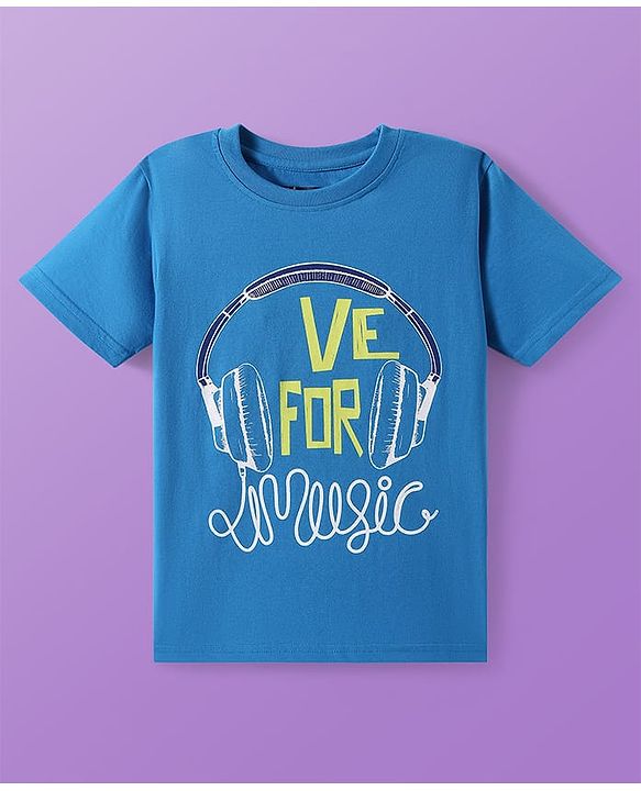 Pine Kids Cotton Knit Half Sleeves T-Shirts with Text Print Pack of 5 - Multicolor