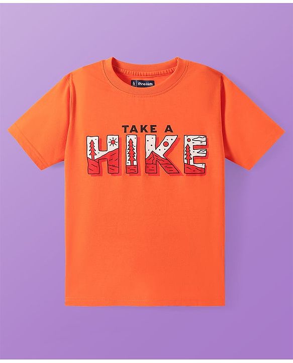 Pine Kids Cotton Knit Half Sleeves T-Shirts with Text Print Pack of 5 - Multicolor
