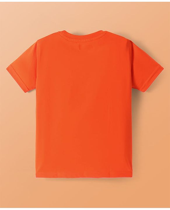 Pine Kids Cotton Knit Half Sleeves T-Shirts with Dino & Text Print Pack Of 5 - White Orange & Purple