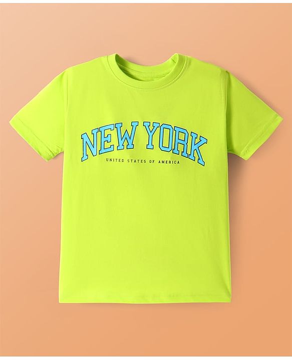 Pine Kids Cotton Knit Half Sleeves T-Shirts with Dino & Text Print Pack Of 5 - White Orange & Purple