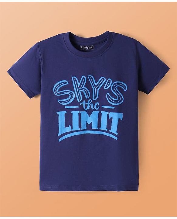 Pine Kids Cotton Knit Half Sleeves T-Shirts with Dino & Text Print Pack Of 5 - White Orange & Purple