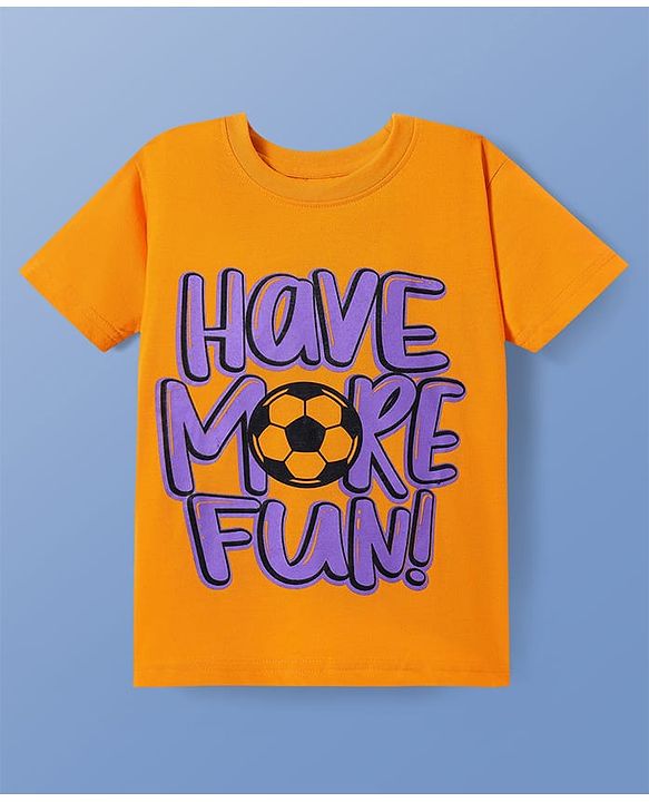 Pine Kids Cotton Knit Half Sleeves T-Shirt with Text Print Pack of 5 - Multicolor