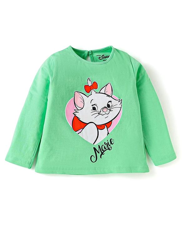 Babyhug Disney Single Jersey Knit Full Sleeves T-Shirts with Minnie & Bambie Graphics Pack of 3 - Pink Green & Purple