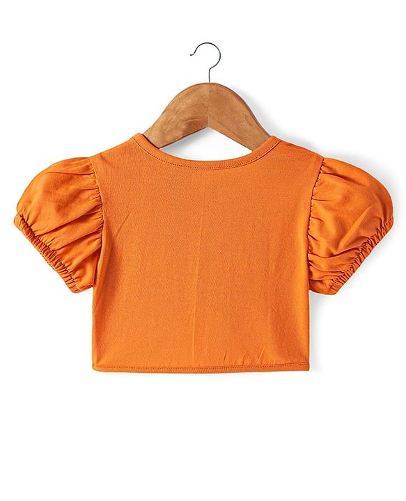 Babyhug Cotton Woven Frock & Half Sleeves Jacket With Floral Print - Orange
