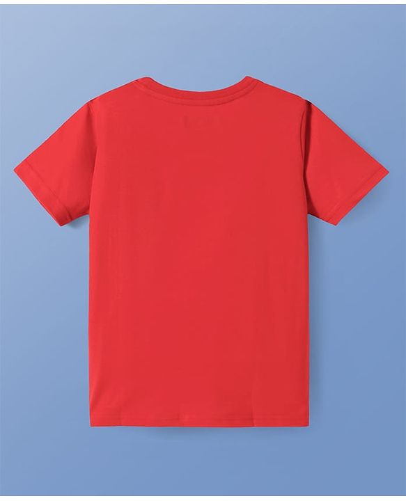 Pine Kids Cotton Knit Half Sleeves T-Shirts With Sport Theme Print Pack Of 5 - Red Grey & Black