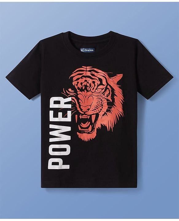 Pine Kids Cotton Knit Half Sleeves T-Shirts With Sport Theme Print Pack Of 5 - Red Grey & Black