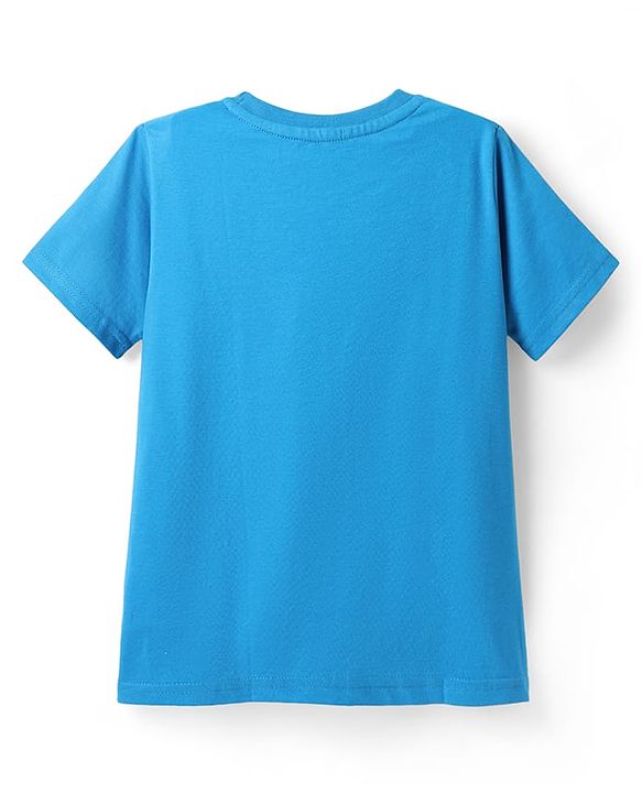 Pine Kids Cotton Knit Half Sleeves T-Shirts With  Race the Waves Text Print Pack of 5 - Red Limegreen & Blue