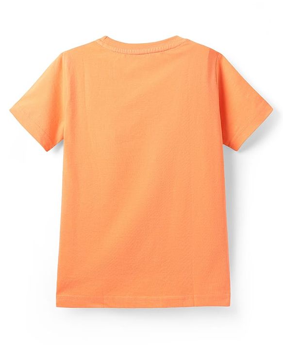 Pine Kids Cotton Knit Half Sleeves T-Shirts With  Race the Waves Text Print Pack of 5 - Red Limegreen & Blue