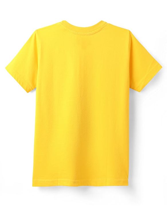 Pine Kids Cotton Knit Half Sleeves T-Shirts With Sun & Surf Text Print Pack of 5 - Plum Yellow & Navy Blue