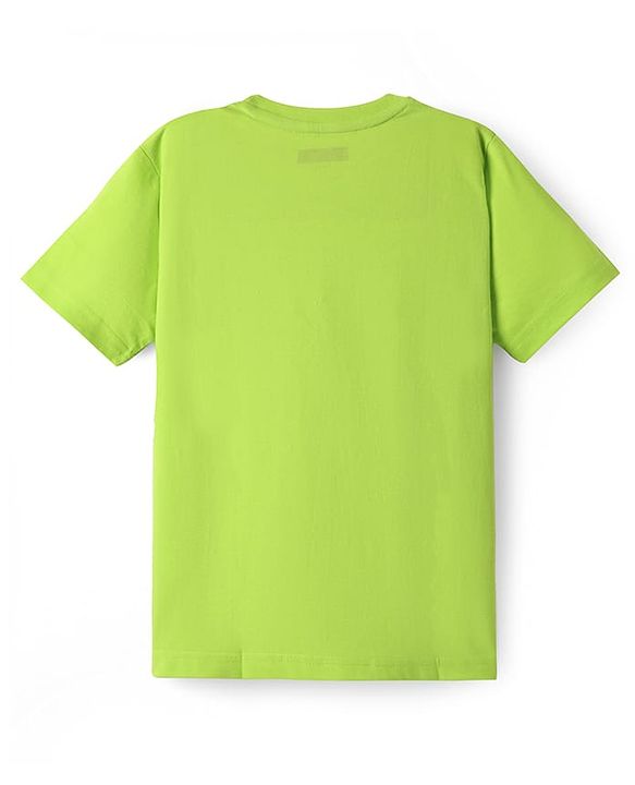 Pine Kids Cotton Knit Half Sleeves T-Shirt with Lets Play Hard Text Print Pack of 5 - Yellow Orange & Red