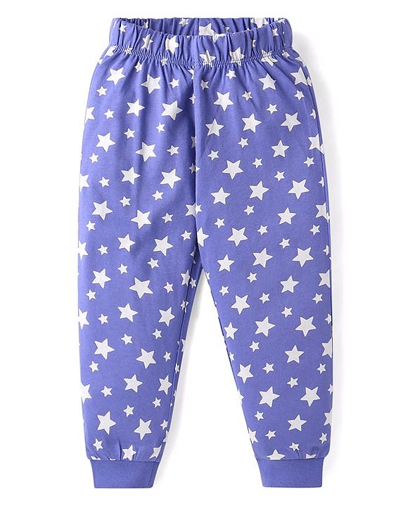 Babyhug Disney Single Jersey Knit Full Sleeves Olaf Printed Night Suit - Blue