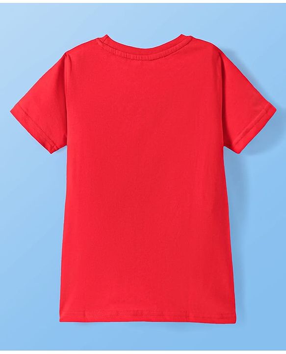 Pine Kids Cotton Knit Half Sleeves T-Shirt with Text Print Pack of 3 - White Black & Red