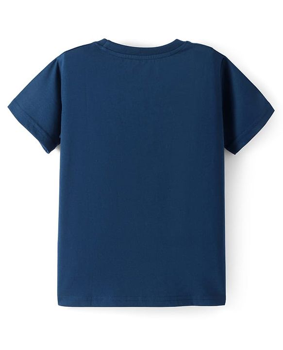 Pine Kids Cotton Knit Half Sleeves T-Shirt with Text Print Pack of 3 - Navy Blue & Mint