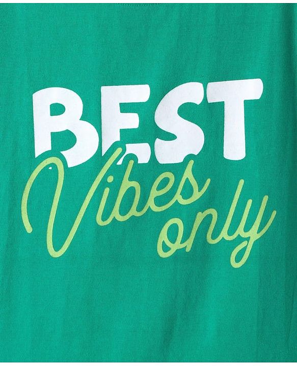 Pine Kids Cotton Knit Half Sleeves T-Shirt with Text Print Pack of 3 - Navy Blue & Mint