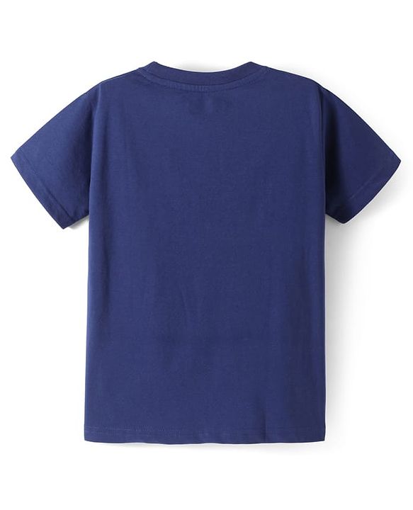 Pine Kids Cotton Knit Half Sleeves T-Shirt with Text Print Pack of 3 - Navy Blue & Mint