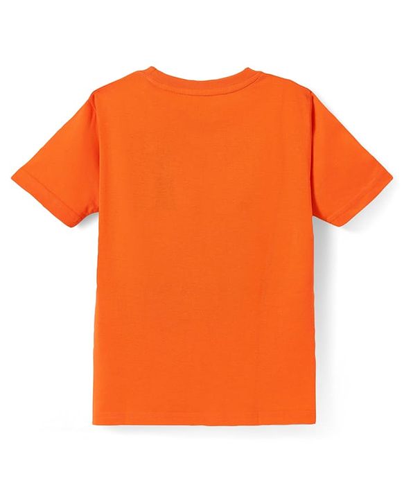Pine Kids Cotton Knit Half Sleeves T-Shirt with Text Print Pack of 3 - Orange Yellow & Teal Blue