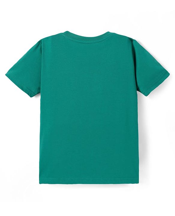 Pine Kids Cotton Knit Half Sleeves T-Shirt with Text Print Pack of 3 - Orange Yellow & Teal Blue