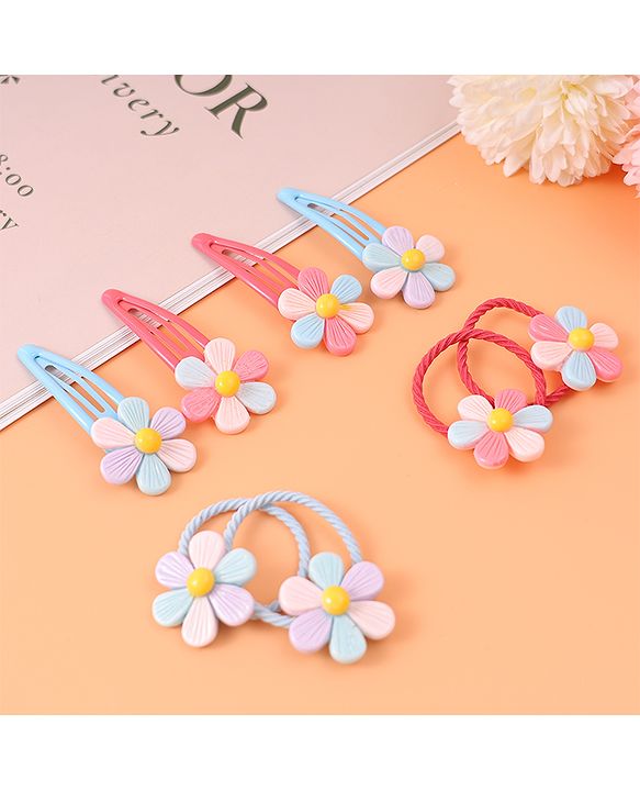 Pine Kids Hair Accessories Combo Sets - Red & Blue