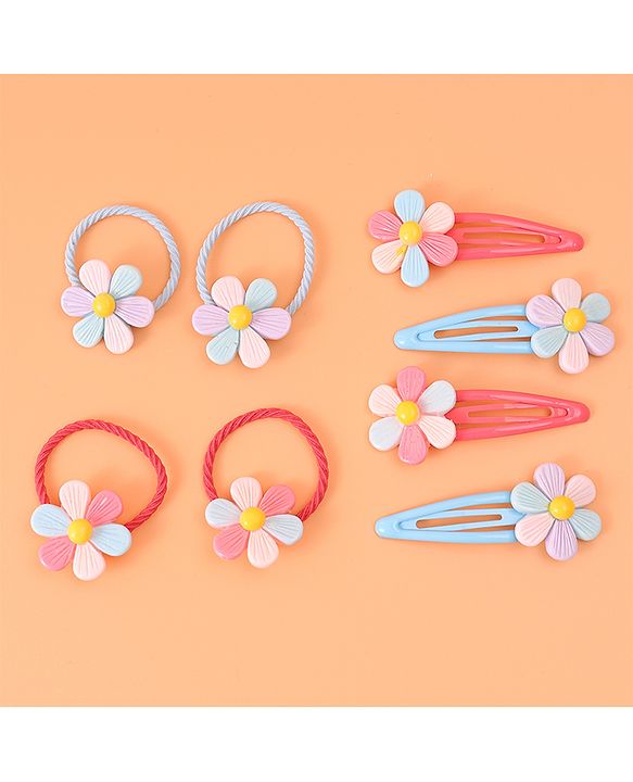 Pine Kids Hair Accessories Combo Sets - Red & Blue