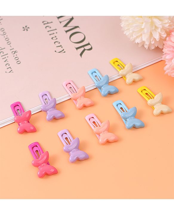 Babyhug  Free Size Snap Clips with Butterfly Applique Pack of 10 - Multicolor