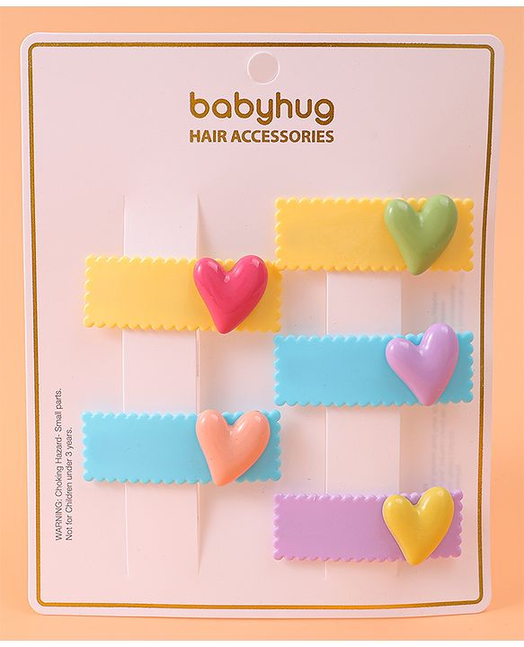 Babyhug Snap Clips Pack of 5 - Multicolor