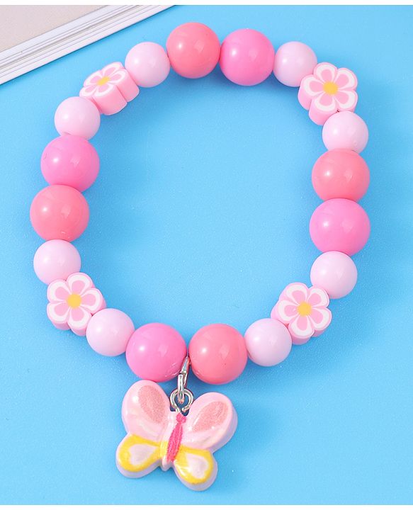 Babyhug Free Size Jewellery Set with Bunny & Bow Applique - Pink