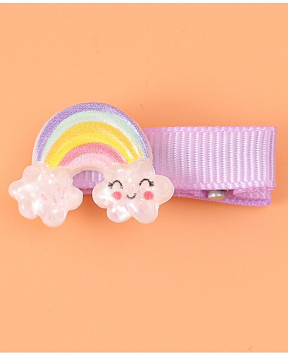 Babyhug Hair Pins & Clips Free Size Pack of 7 -  Pink Purple & Yellow