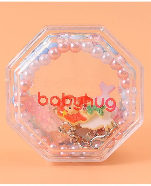 Babyhug Bracelets & Bangles with Mermaid Applique Charms Free Size Pack of 3 - Multicolor