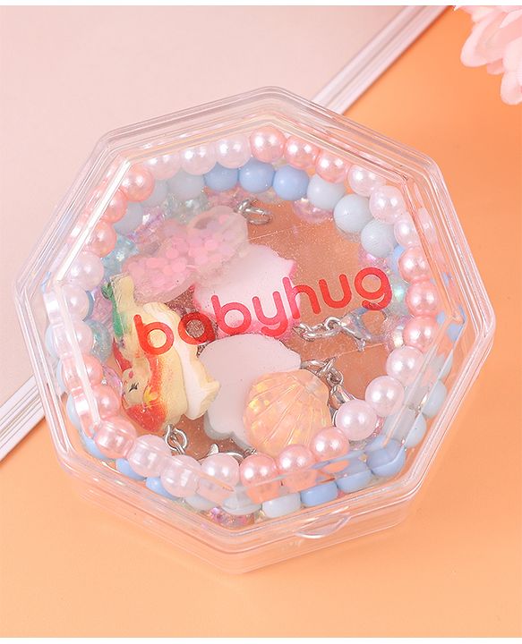 Babyhug Bracelets & Bangles with Mermaid Applique Charms Free Size Pack of 3 - Multicolor