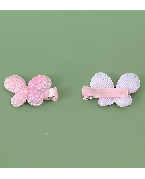 Babyhug Hair Pins And Clips  with Heart Applique Pack of 6 - Pink
