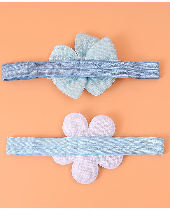 Babyhug Free Size Headbands With Floral Applique Pack of 2 - Purple