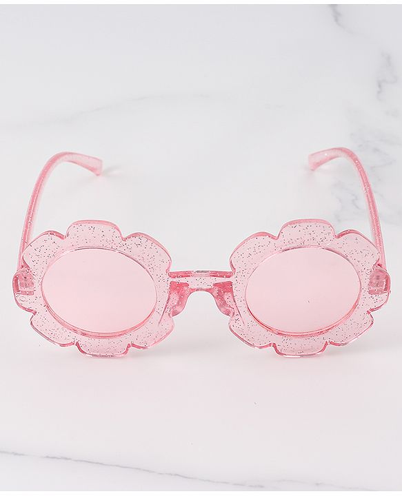 Babyhug Hairband & Sunglasses Combo Set with Floral Applique Free Size - Pink
