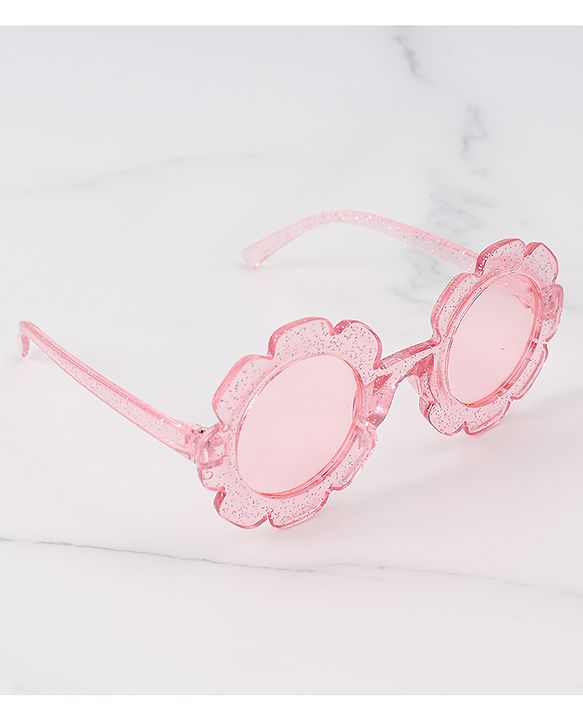 Babyhug Hairband & Sunglasses Combo Set with Floral Applique Free Size - Pink