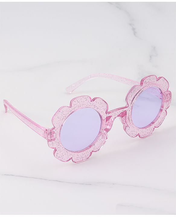 Babyhug Hairband & Sunglasses Combo Set with Floral Applique Free Size - Pink