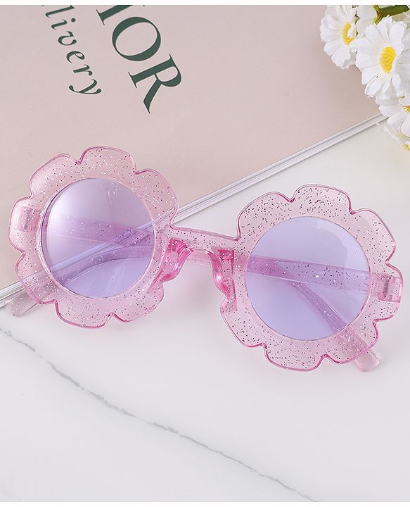 Babyhug Hairband & Sunglasses Combo Set with Floral Applique Free Size - Pink