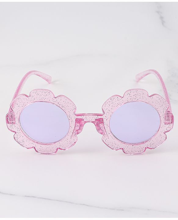 Babyhug Hairband & Sunglasses Combo Set with Floral Applique Free Size - Pink