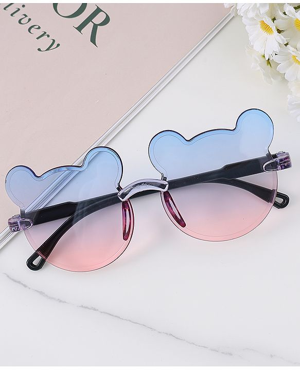 Babyhug Hair Accessories & Sunglasses Combo Set with Floral Applique Free Size - Blue