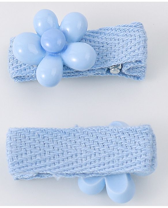 Babyhug Hair Accessories & Sunglasses Combo Set with Floral Applique Free Size - Blue