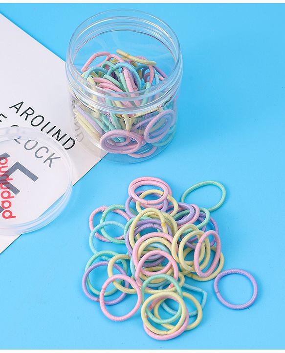 Babyhug Hair Rubber Bands Pack of 100 - Multicolor
