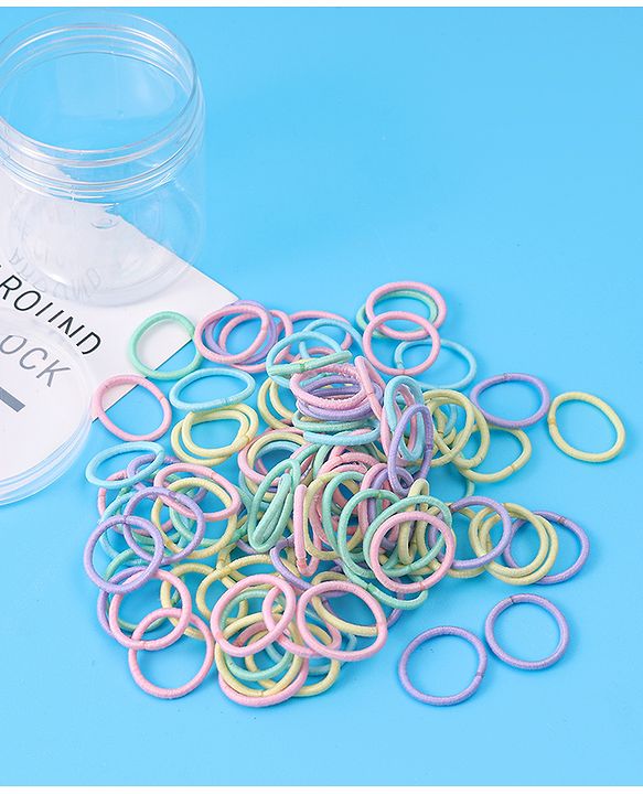 Babyhug Hair Rubber Bands Pack of 100 - Multicolor