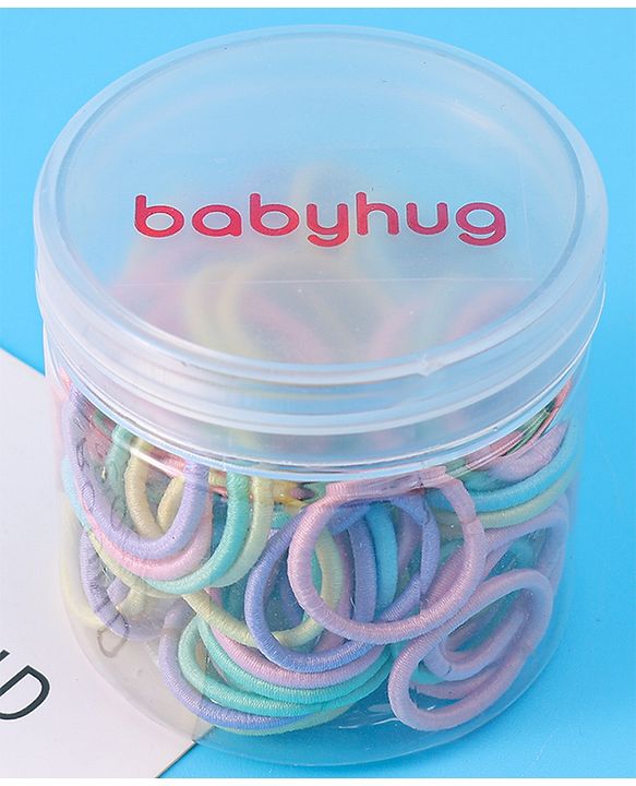 Babyhug Hair Rubber Bands Pack of 100 - Multicolor