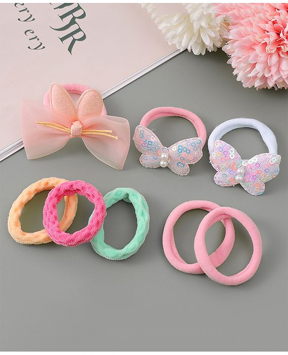 Babyhug Hair Rubber Bands Free Size - Multicolour