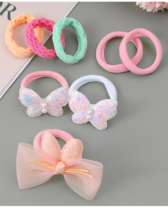 Babyhug Hair Rubber Bands Free Size - Multicolour