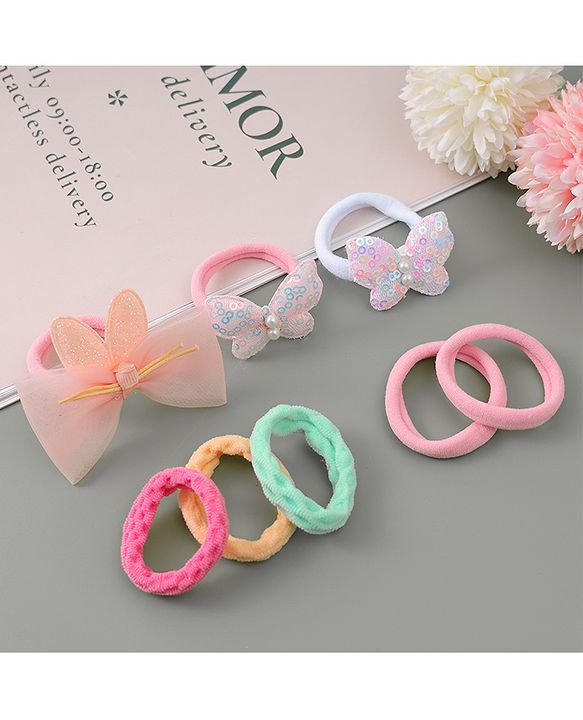 Babyhug Hair Rubber Bands Free Size - Multicolour