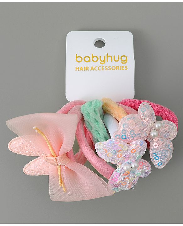 Babyhug Hair Rubber Bands Free Size - Multicolour