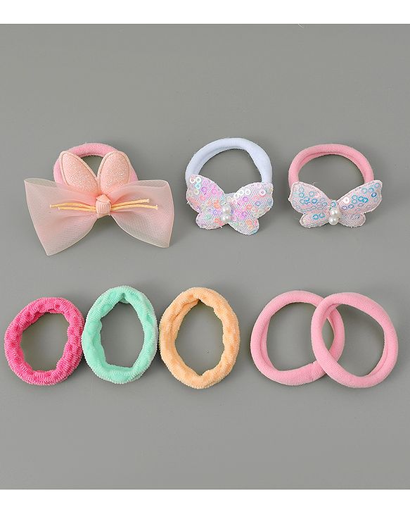 Babyhug Hair Rubber Bands Free Size - Multicolour