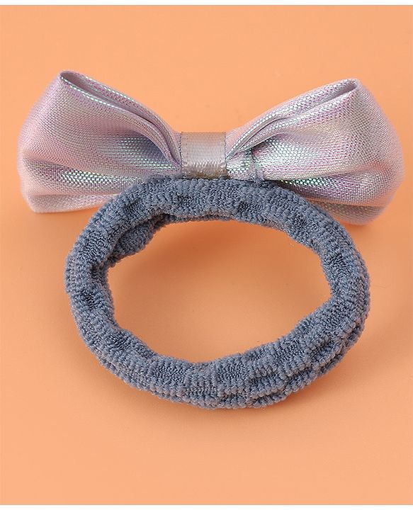 Pine Kids Hair Rubber Bands With Bow Applique Pack of 6 - Multicolour