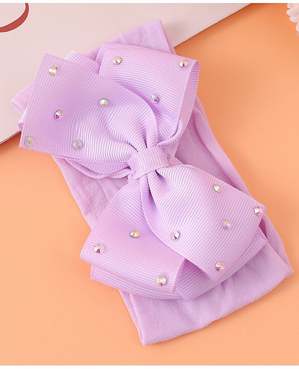 Babyhug Headband With Bow Applique  - Purple