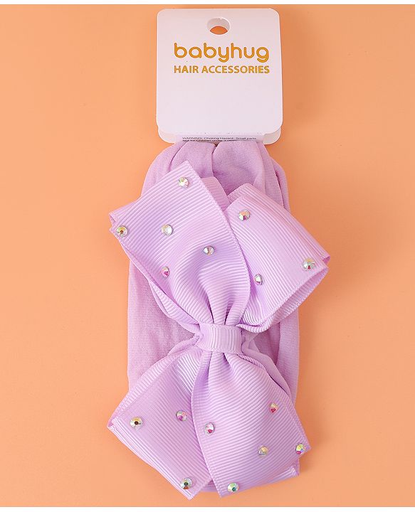 Babyhug Headband With Bow Applique  - Purple
