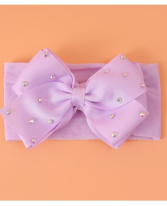 Babyhug Headband With Bow Applique  - Purple